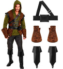 Robin Of Sherwood  Hooded Shirt With Vest, Belt Sash, Belt With Pouch, Gloves, Boot Tops 