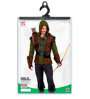 Robin Of Sherwood  Hooded Shirt With Vest, Belt Sash, Belt With Pouch, Gloves, Boot Tops 