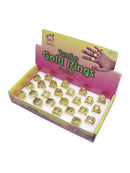 Assorted Rings Box of 24 Gold Adult Costume Accessory 1