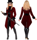 Burgundy Velvet Gothic Coat