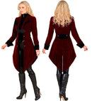 Burgundy Velvet Gothic Coat