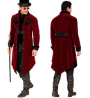 Burgundy Velvet Gothic Coat
