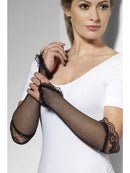 Fingerless Fishnet Gloves Black Adult Dress Up Accessory 1