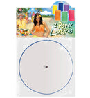 Set Of 2 Unicolor Paper Lanterns Ø 15 Cm - H 22 Cm - 6 Colors Ass.