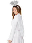 Angel Set Adult Wings Halo with Marabou White 55 by 50cm Costume Accessory 2