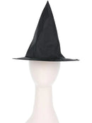 Witch Hat Black Shiny Fabric 30cm Diameter Kids Halloween Costume 3