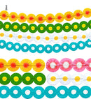 Maxi Flower Paper Garland 3 M - 5 Colors Ass.