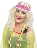 Poker Visor Adult Pink 80s Costume Accessory 1