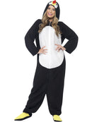Penguin Costume Adult Black Hooded All In One 4