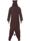 Monkey Costume Brown Adult Hooded Onesie 3