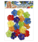 Set Of 18 Hibiscus Flowers 6 Colors Ass.