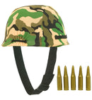 Soldier Helmet With Bullets
