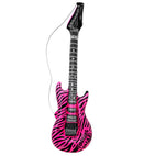 Inflatable Pink Zebra Guitar 105Cm