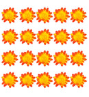 Box Of 20 Orange/Yellow Decorative Daisy Flowers