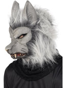 Werewolf Mask Adult Grey Latex Full Overhead with Fur Horror Costume Accessory 1