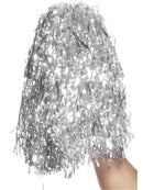 Pom Poms Metallic Silver Adult Costume Accessory 1
