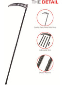 Grim Reaper Scythe Adult Black 138cm 6 Piece Plastic 4