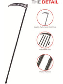 Grim Reaper Scythe Adult Black 138cm 6 Piece Plastic 4