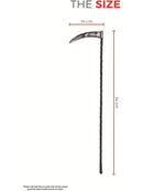 Grim Reaper Scythe Adult Black 138cm 6 Piece Plastic 5