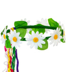 Daisy Diadem With Multicolor Ribbons