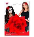 Red Rose Hair Clip 10 Cm