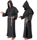 Dark Monk  Robe, Hood, Belt, Cross Necklace 