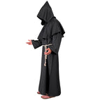 Dark Monk  Robe, Hood, Belt, Cross Necklace 