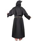 Dark Monk  Robe, Hood, Belt, Cross Necklace 
