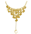 Finger Wrist Gold Coin Bracelet