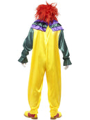Classic Horror Clown IT Costume Jumpsuit and Mask with Red Hair 3