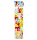 Hawaiian Set  Hula Skirt With Flower Belt, Flower Lei, Crown, 2 Bracelets 