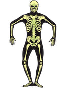 Skeleton Second Skin Adult Glow In The Dark Costume 1