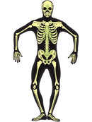 Skeleton Second Skin Adult Glow In The Dark Costume 1