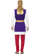Arabian Prince Costume Adult White Top Purple Waistcoat Red Trousers Gold Belt Turban 3
