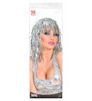 Silver Tinsel Wig In Polybag