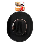 Cowboy Hat With Feathers Black -Felt