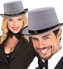 Big Grey Top Hat Felt 12 Cm - Wig Friendly - Size 61 Cm