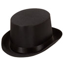 Top Hat Black Satin 12 Cm