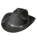 Cowboy Hats With Strass Band Felt - Black