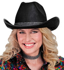 Cowboy Hats With Strass Band Felt - Black