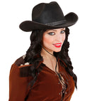 Cowboy Hats With Strass Band Felt - Black
