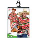 Mexican Poncho In Cotton Canvas