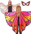 Pink/Ocra Butterfly Wings & Eyemask  Wings 100X70 Cm  
