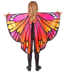 Pink/Ocra Butterfly Wings & Eyemask  Wings 100X70 Cm  