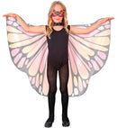 Pink/Ocra Butterfly Wings & Eyemask  Wings 100X70 Cm  