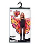 Pink/Ocra Butterfly Wings & Eyemask  Wings 100X70 Cm  