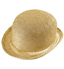 Gold Lurex Bowler Hat Felt