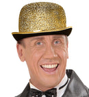 Gold Lurex Bowler Hat Felt