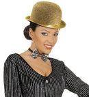 Gold Lurex Bowler Hat Felt