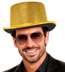 Gold Lurex Top Hat 10 Cm
